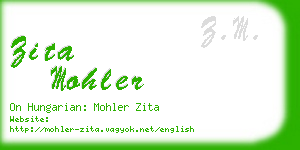 zita mohler business card
